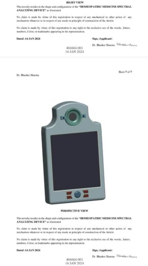 Homeopathic Medicine Spectral Analyzing Device