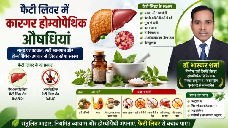 फैटी लिवर में जीवनशैली सुधार और होम्योपैथिक उपचार प्रभावी, समय रहते कराएं जांच : डॉ. भास्कर शर्मा