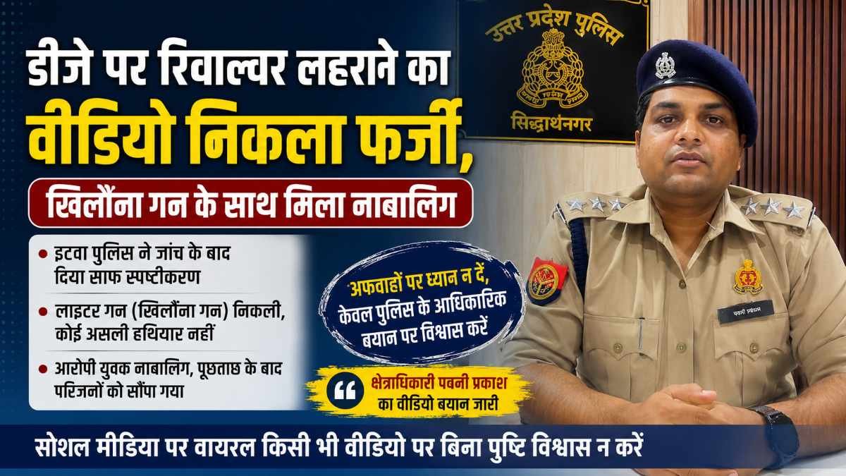 Beninagar Dj Toy Gun Viral Video Itwa Police Siddharthnagar,Itwa Police clarifies Beninagar viral DJ toy gun case,